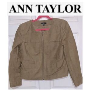 🧑‍🎄 ANN TAYLOR Brown Zip Up Women's Jacket 12